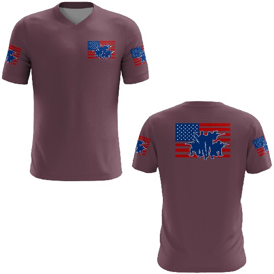 Military Army Soldiers US Flag 3D T Shirts