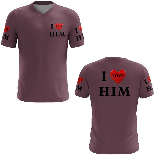 i love him Valentine's Day 3D T Shirts