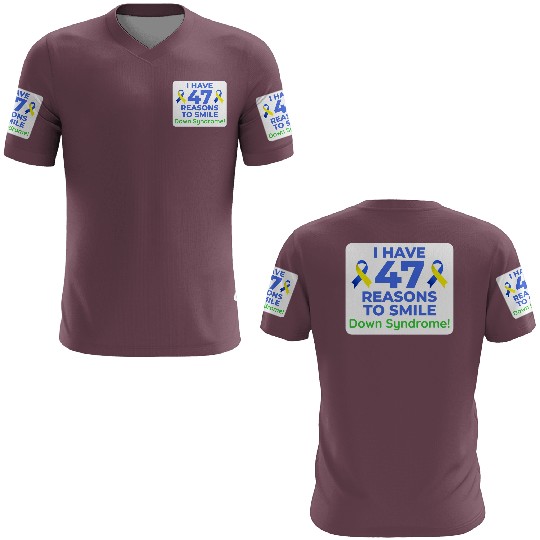 Down Syndrome Awareness 47 Reasons to Smile 3D T Shirts