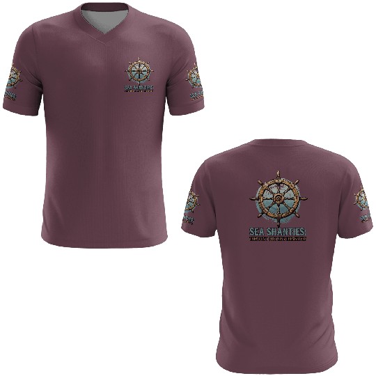 Sea Shanties Sing Themselves Sea Shanty Ship Helm 3D T Shirts