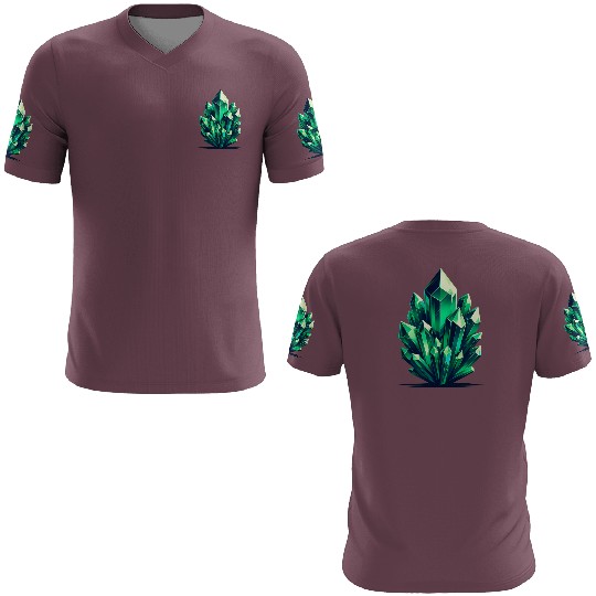 Emerald Crystal Fragments 3D T Shirts