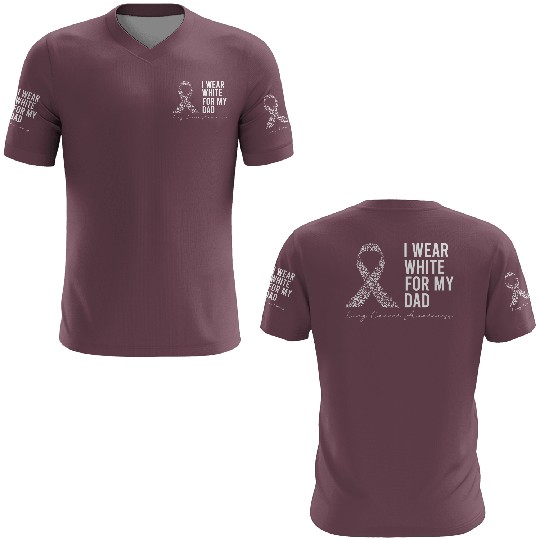 I Wear White For My Dad Lung Cancer Awareness 3D T Shirts