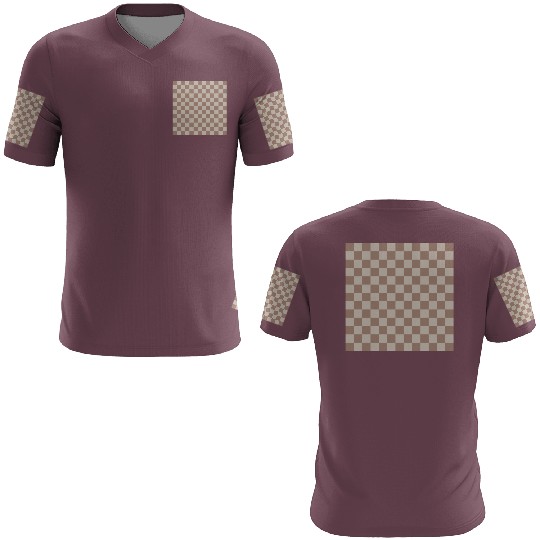 Brown Classic Checkered Big Checkerboard 3D T Shirts