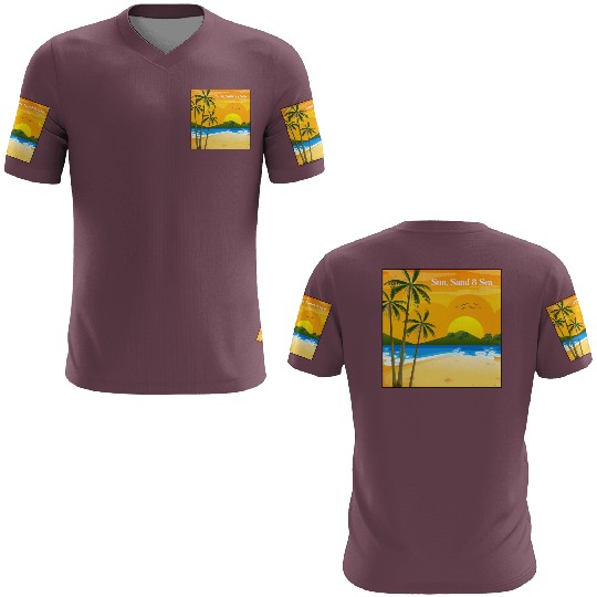 Sun Sand Sea - Beach Scene 3D T Shirts
