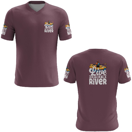 Live Is Better At The River White Water Rafting 3D T Shirts