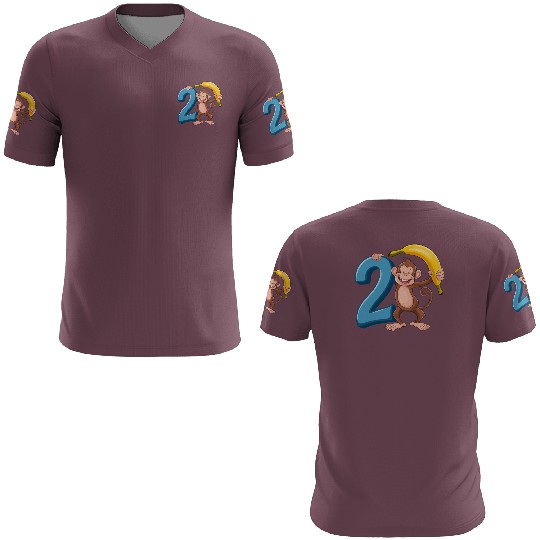 2nd Birthday Monkey 3D T Shirts
