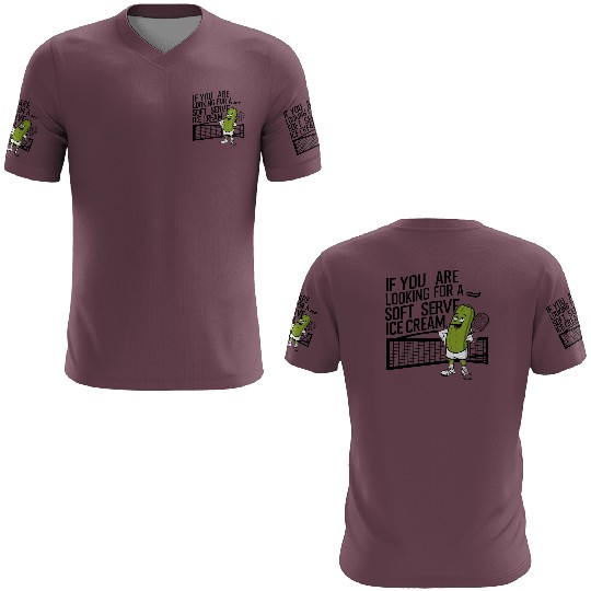 pickle character plays tennis 3D T Shirts
