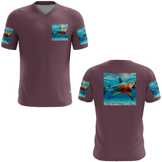 The great white shark-parrot 3D T Shirts