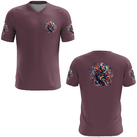 Abstract Lucky number and cool letters 3D T Shirts
