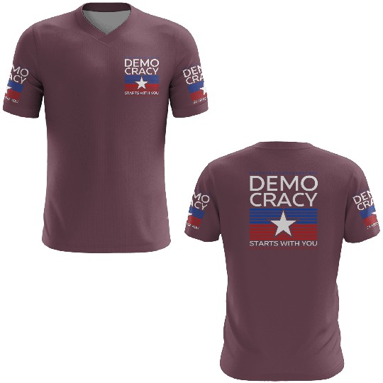 Democracy Starts with You - Election - Vote 3D T Shirts