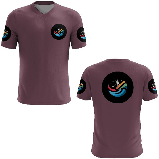 Land and sky with stars 3D T Shirts