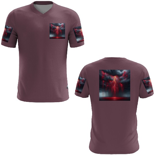 Grey Stormy Evening 3D T Shirts
