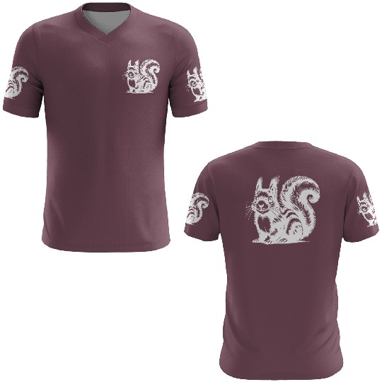 Realistic Squirrel Tattoo Drawing 3D T Shirts