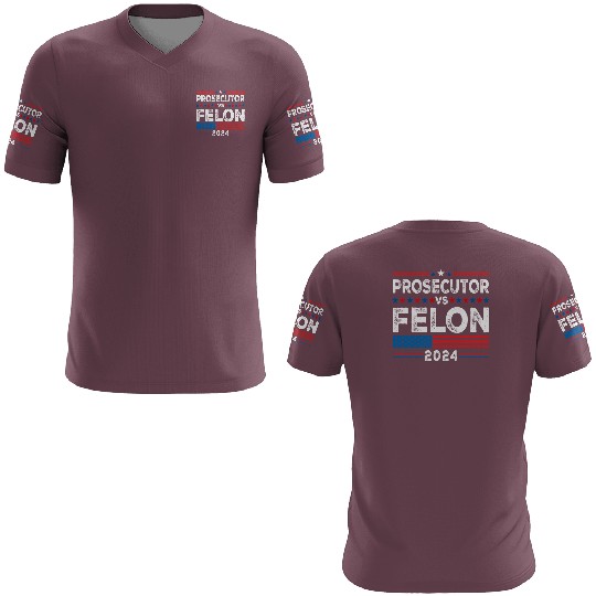 Funny Voting Election 2024 Prosecutor vs Felon 3D T Shirts