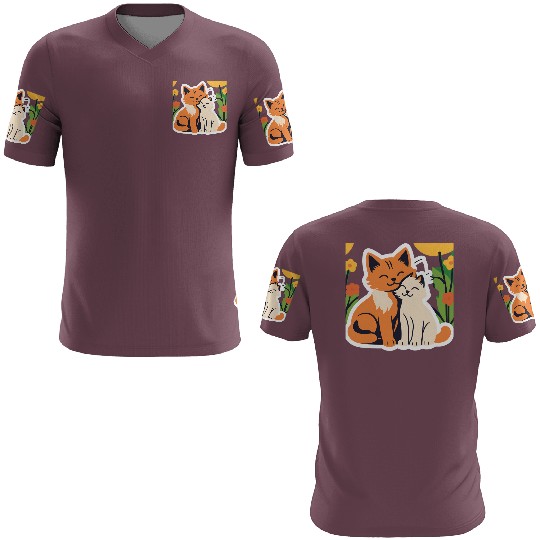 3d cat dou sweet and joyful 3D T Shirts