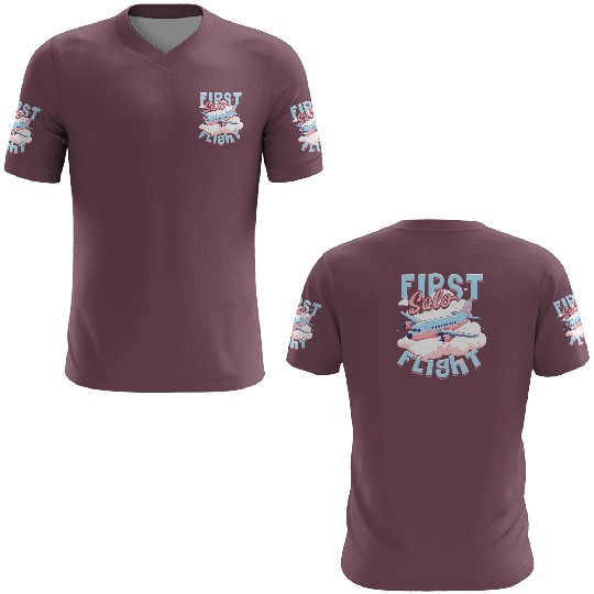 First Solo Flight Pilot 3D T Shirts