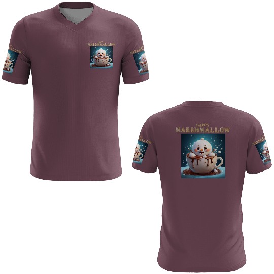 Happy Marshmallow: A Wintertime Joy 3D T Shirts