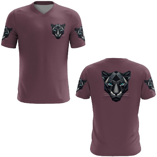 Geometric Black Panther - Power and Elegance 3D T Shirts