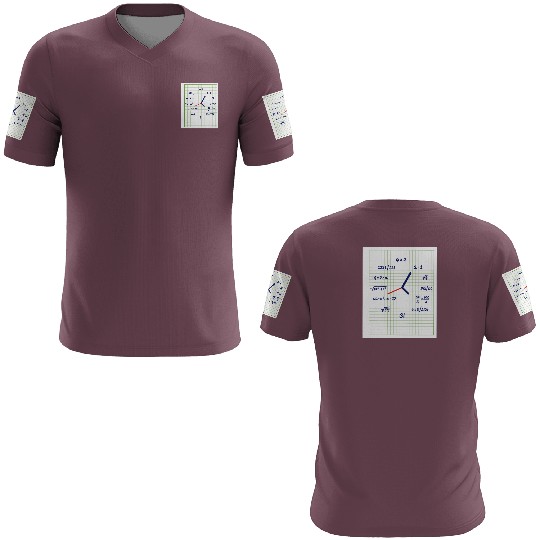 Math Clock with Equations Uhr Mathematik 3D T Shirts