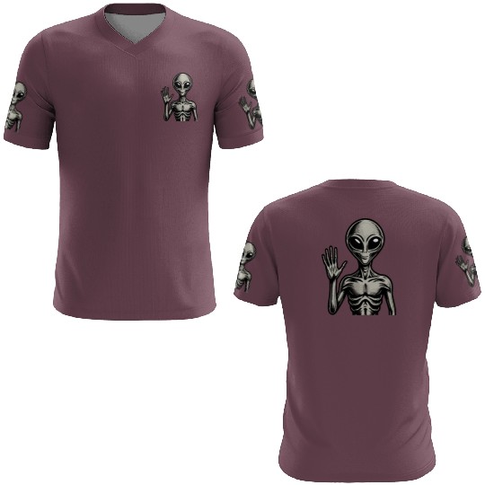 Grey Alien hello 3D T Shirts
