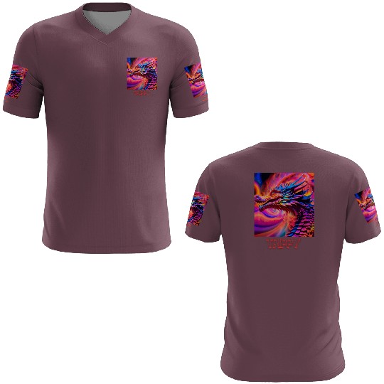 Trippy psychedelic fractal dragon 3D T Shirts