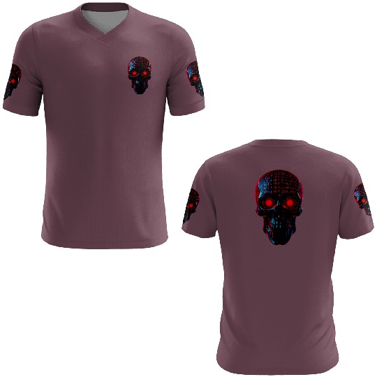 Neon Skull Binary Pulse 3D T Shirts