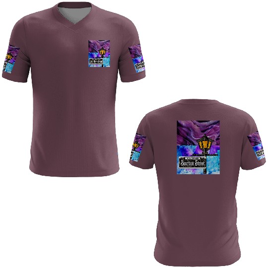 Purple Bourbon Street Lamp Post 3D T Shirts