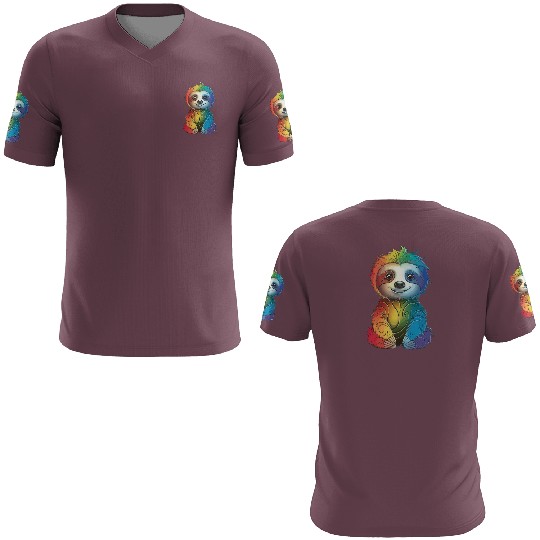 Colorful Rainbow Sloth – Cute & Chill Relaxation 3D T Shirts