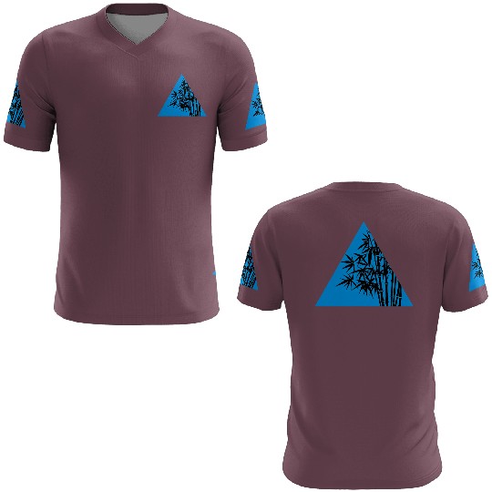 A Blue Triangle and Bamboo 3D T Shirts