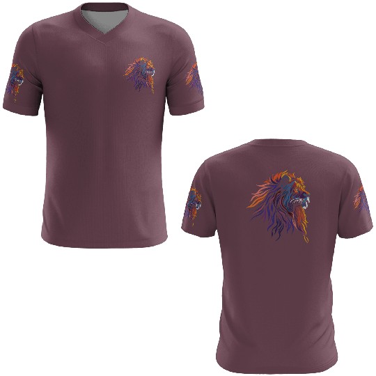 "Majestic Flame Lion – Tribal Rainbow Art" 3D T Shirts
