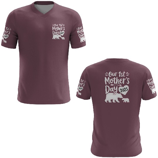 Our 1st Mother's Day 2025 – Bear Mom and Cub SVG 3D T Shirts
