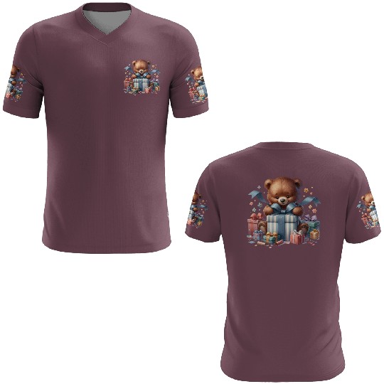 Birthday Gift Surprise – Teddy in a Present Box 3D T Shirts
