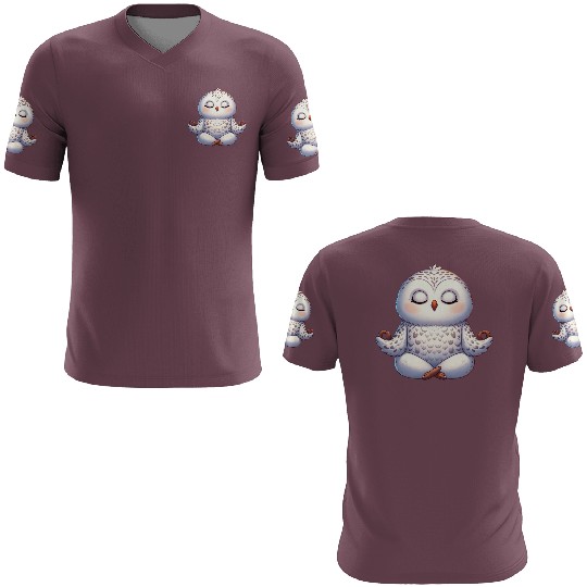 Cute owl yoga meditation relaxation inner peace 3D T Shirts