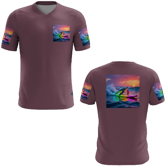 sea turtle design neon turtle 3D T Shirts