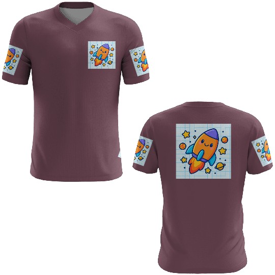 Space rocket 3D T Shirts