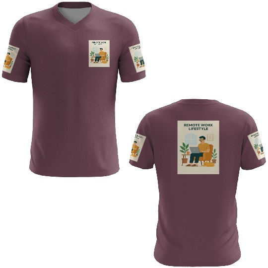Remote Work Lifestyle Illustration 3D T Shirts