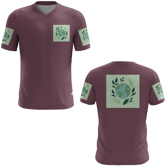Earth and Leaves Eco Print 3D T Shirts