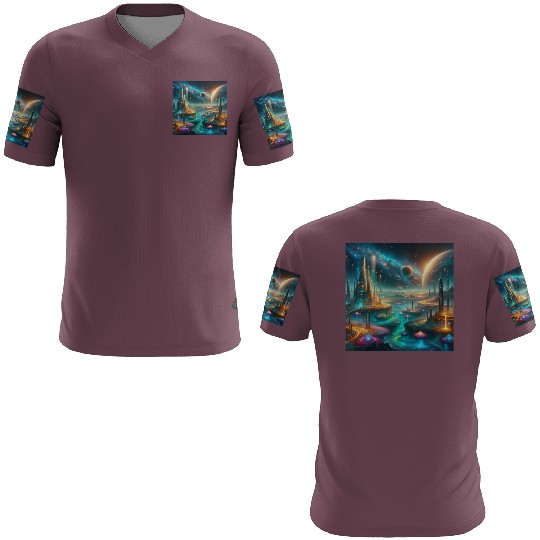 Futuristic Alien Landscape Design Fantasy Sci-Fi 3D T Shirts
