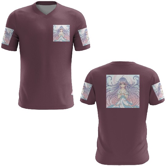 Ethereal Fantasy Girl with Flowing Hair 3D T Shirts