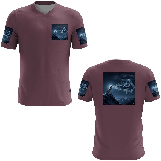 Mystic Mountain Wolf Sound Wave 3D T Shirts