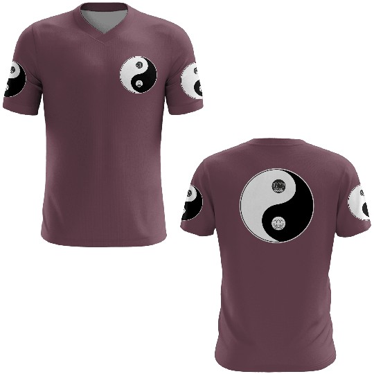 Yin-Yang Tao Lotus Symbol Design 3D T Shirts