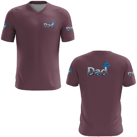 Blue Heart Balloon Dad Design 3D T Shirts