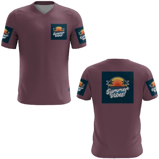 Sunset Beach Summer Vibes Design 3D T Shirts