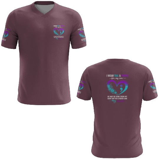 I Wear Teal & Purple for My Son Suicide Prevention 3D T Shirts