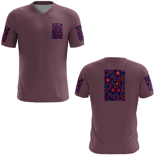 Neon Starburst Cosmic Pattern 3D T Shirts