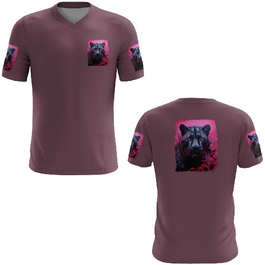 Pink Pop Art Black Panther  3D T Shirts