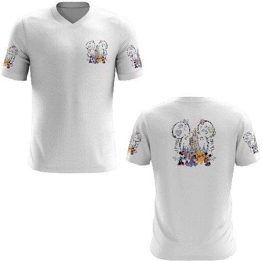 Retro Disney Magic Kingdom 3D T Shirts, Disney Friends 3D T Shirts