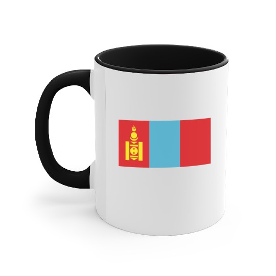 flag mongolia Accent Mugs