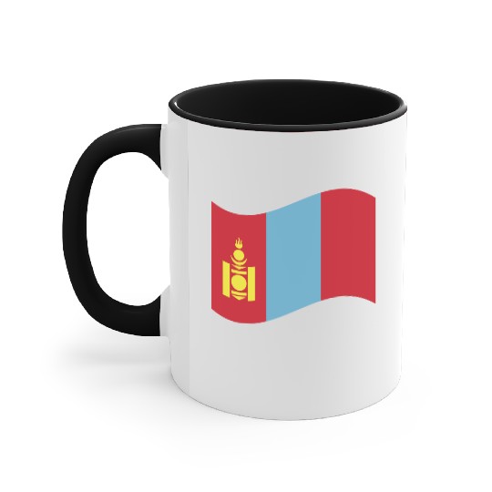 flag mongolia Accent Mugs