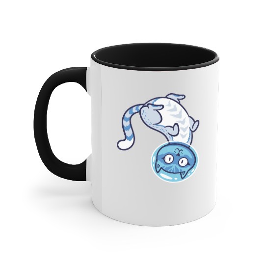 Space cat Accent Mugs